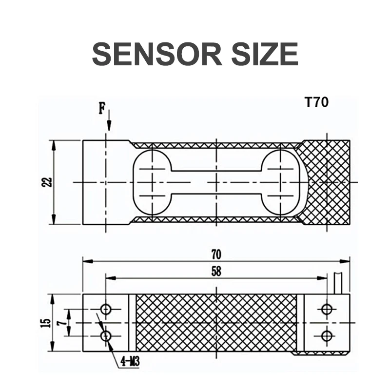 Single Point Load Cell T70Cantilever Weighing Sensor Strain Pressure For Electronic Computing Scales Shear Beam Load