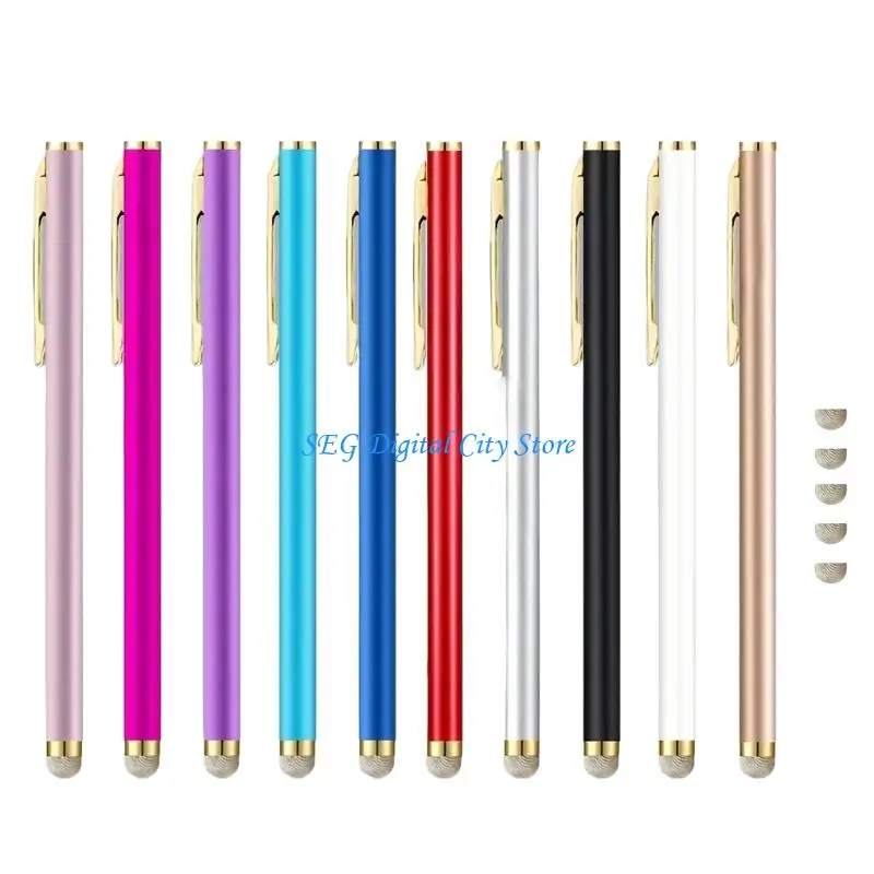 

U75B Стилусы с золотым зажимом, ручка, сменная проводящая головка, сенсорные экраны, устройства с поддержкой металлической