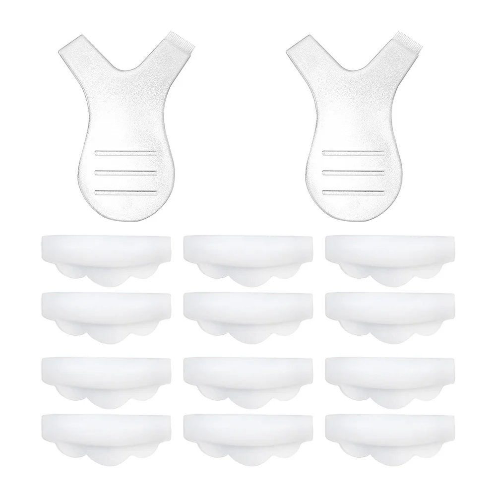 

12Pcs Silicone Eyelash Perming Pads Curlers 2 Brushes Eyelash Curl Tool Makeup Supplies Natural Long-Lasting Curl