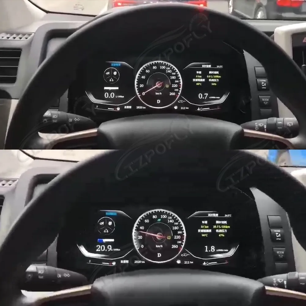 

Дисплей приборной панели автомобиля для Toyota Hiace 2019 2020 2021 2022, ЖК-цифровой кластерный спидометр, приборная панель, измеритель одометра