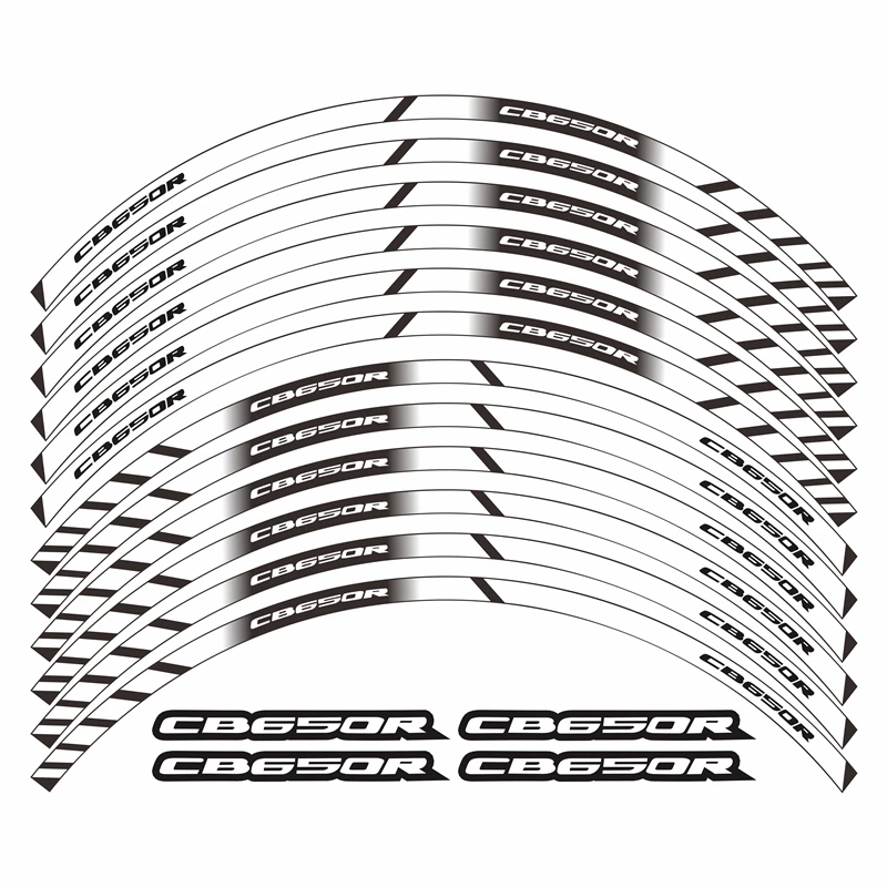 

Accesorios de equipo de carreras de motocicletas, decoración de llanta d pegatina adhesiva reflectante para HONDA CB650R cb 650r
