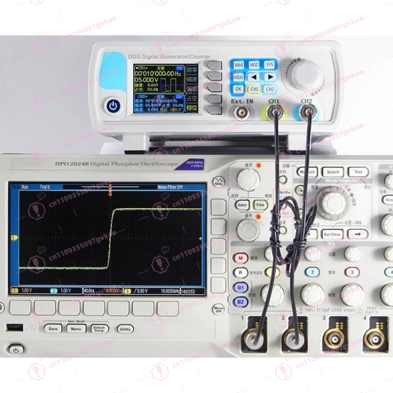 Dual Channel DDS Function Signal Generator Full Digital Control Arbitrary Wave Pulse Signal Source Frequency Counter