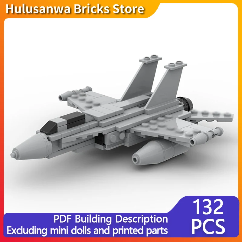 

F-18 шершень, современный военный истребитель, модель MOC, строительные кирпичи, военное оборудование, модульные технологии, подарки, праздничные детские игрушки