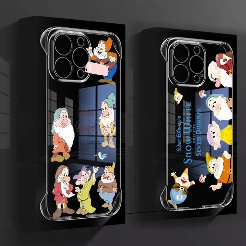 Disney Snow White Dopey Doc phone case for Apple iphone 16 15 pro max cases 11 16plus 12 14 13 borderless cooling clear fundas