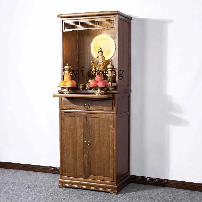 XL solid wood Buddhist shrine vertical cabinet shrine economical God of Wealth offering table offering incense case