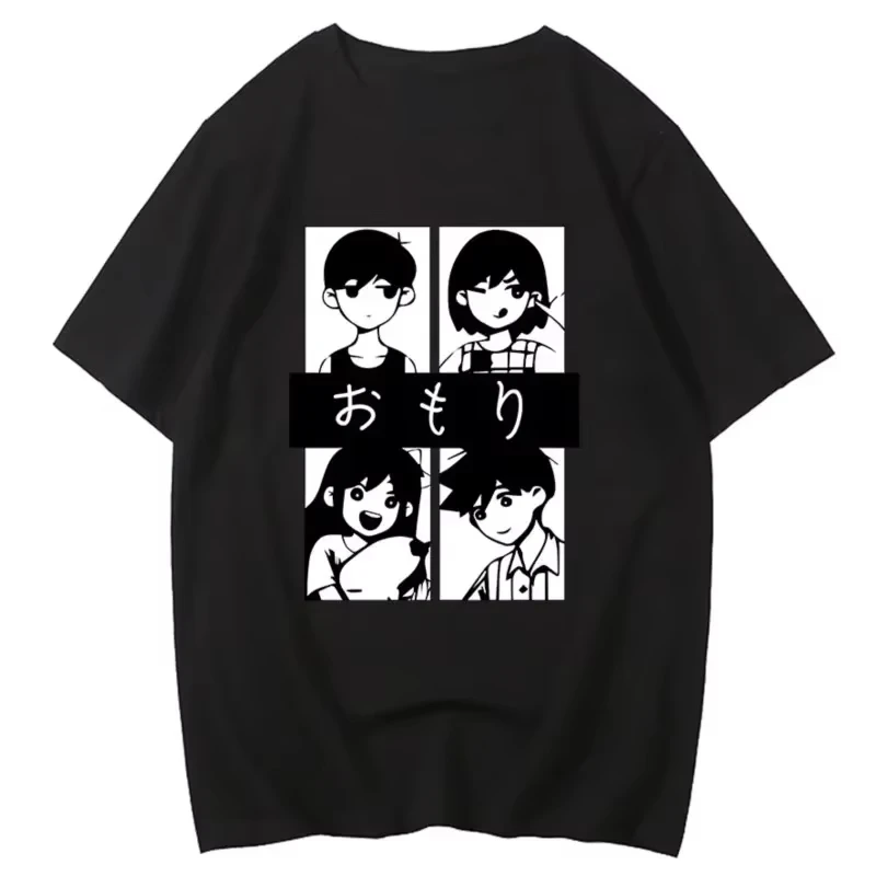 OMORI Japanese Anime Game T-shirt Sunny Kel Hero Mari Graphic Print Men Women Short Sleeve Cotton Oversized Summer Top Hot Sale