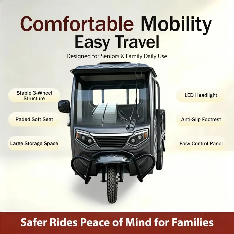 DXY low price electric tricycle 1500W & 1800W can be customized directly from the manufacturer Passenger freight tricycle