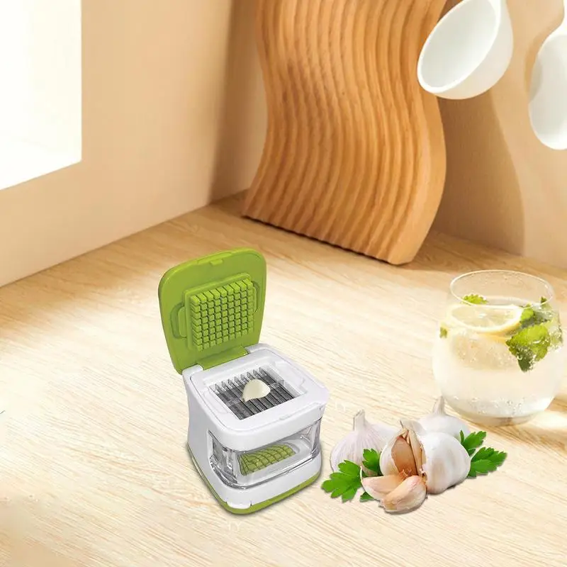 Garlic Crusher Double-Sided Garlic Press Dishwasher Safe Garlic Press Mincer Garlic Smasher For Mashing Whole Garlic Into Garlic