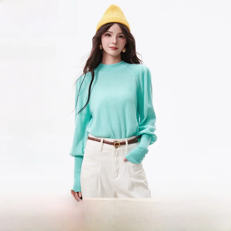 

Облегающий длинный трикотаж све, женский пуловер Crew Ne, модный эластичный зимний свитер 2025 года, круглый светр Ne Color