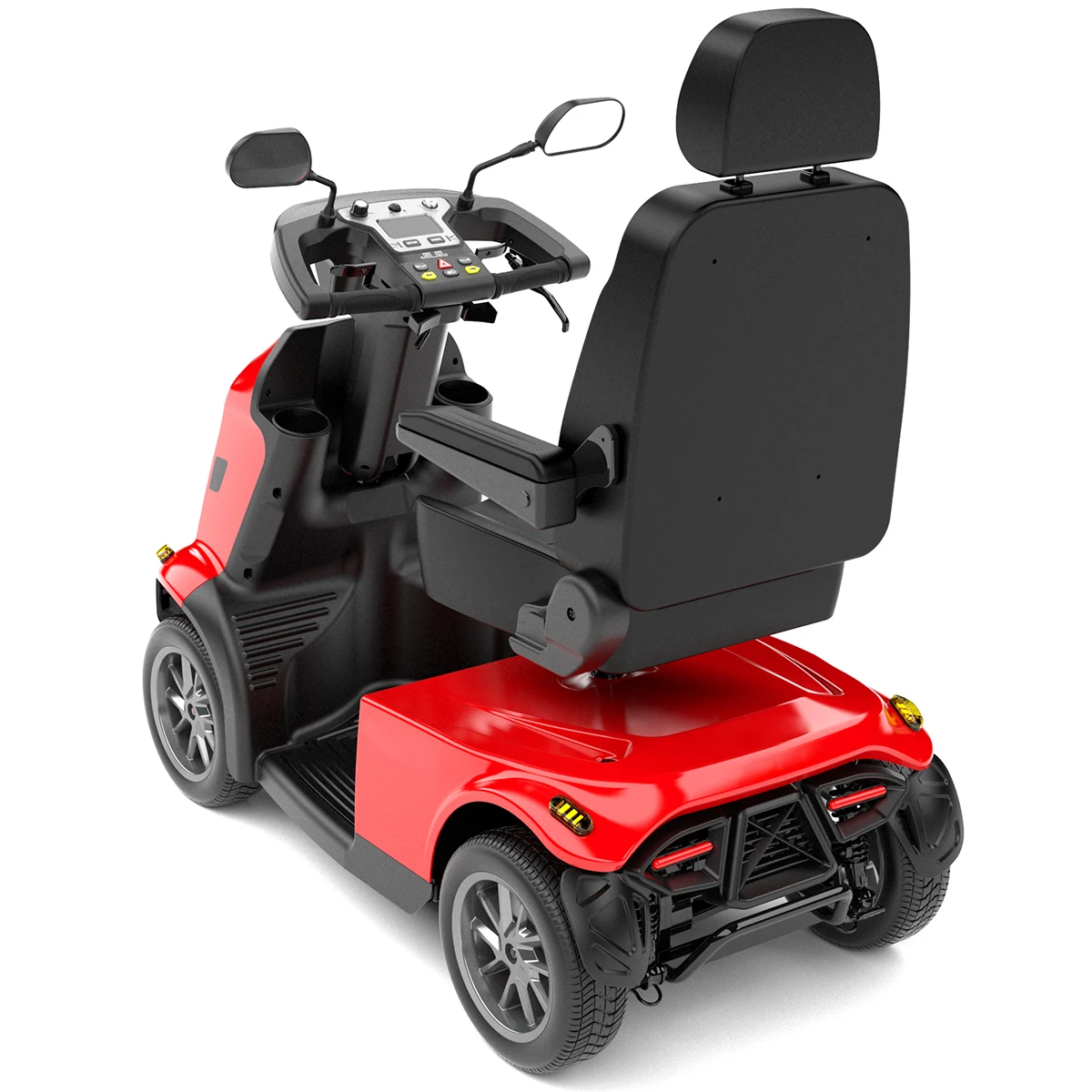 New Best Selling 40AH*2 Dual Battery Red E-scooter Off Road Heavy 4 Wheels Mobility Scooter For Outdoor Use