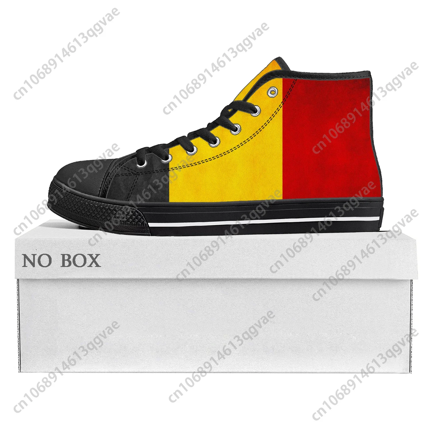 Belgian Flag High Top High Quality Sneakers Mens Womens Teenager Canvas Sneaker Belgiam Casual Couple Shoes Custom Shoe