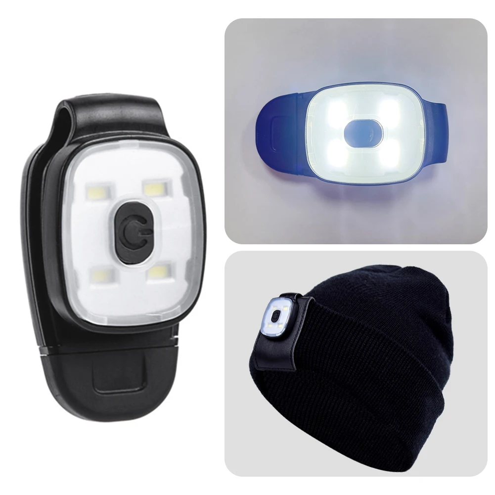 LED Clip Flashlight USB Charging LED Running Lights Multifunction Lightweight Warning Lights for Night Walking Fishing