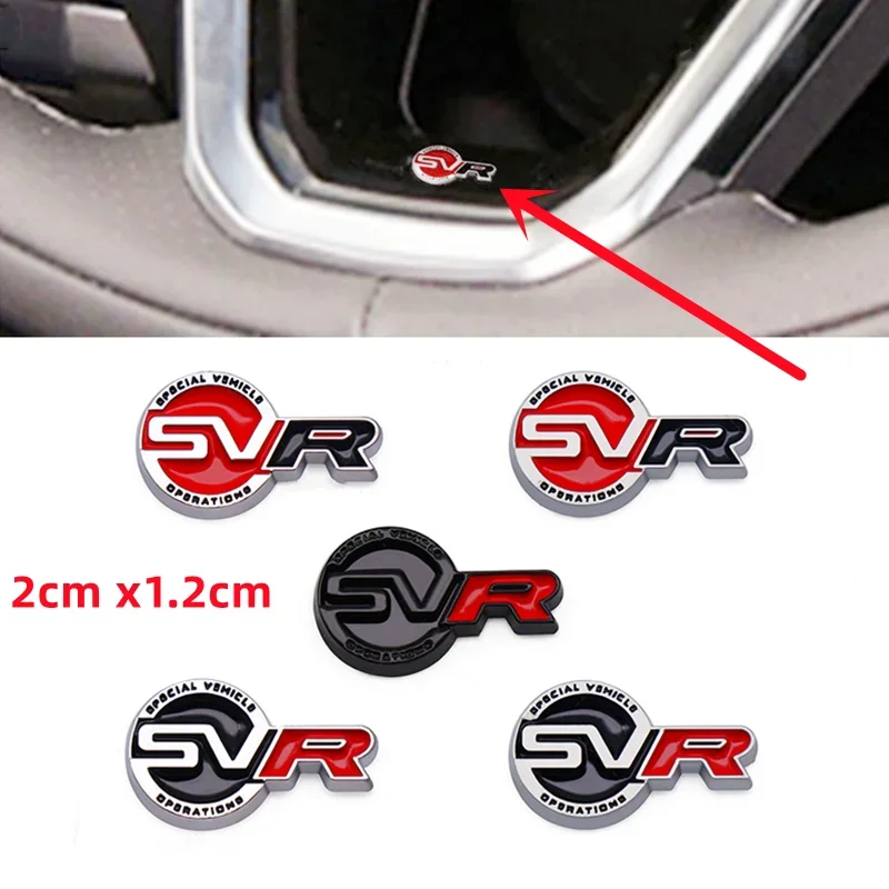 3D Metal SVR Logo Car Steering Wheel Dashboard Emblem Badge Decal For Land Range Rover Discovery Sport Evoque Defender Sticker