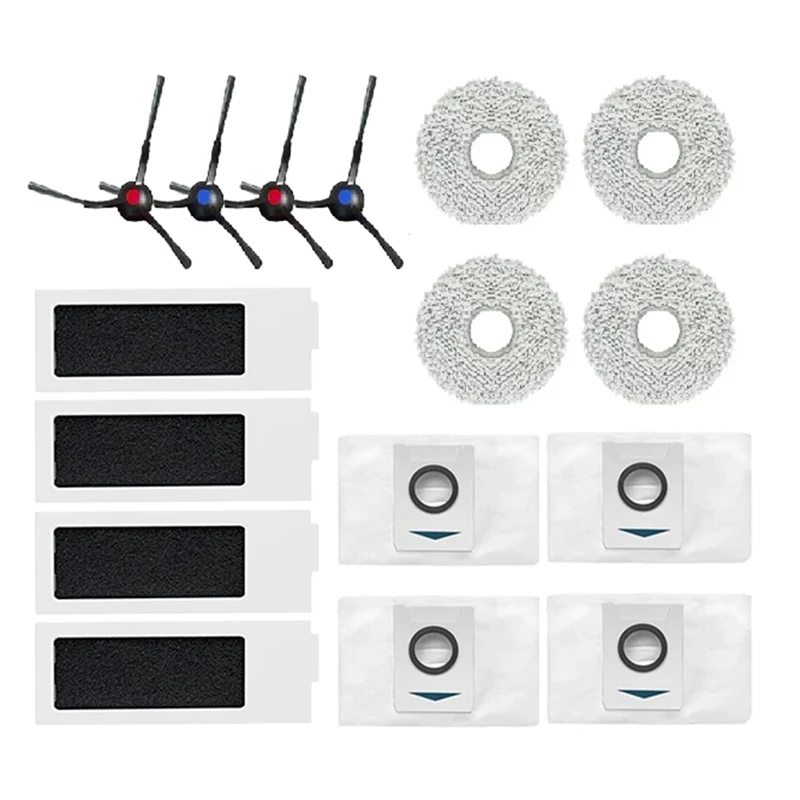 แผ่นไม้ถูพื้นแปรงสุญญากาศสำหรับ T30 Ecovacs/T30สูงสุด/T30 Pro อุปกรณ์เปลี่ยนอะไหล่ถุงหูรูด