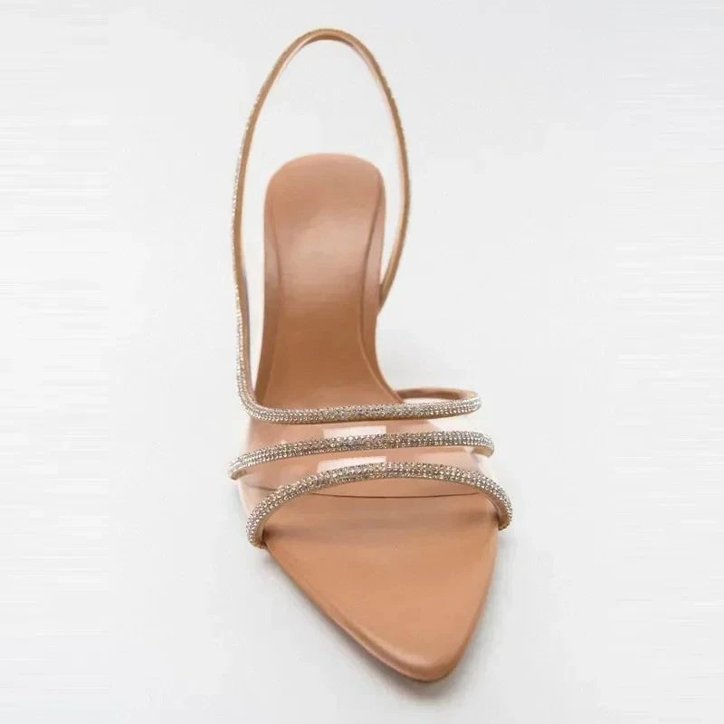 Luxury Rhinestone Strap PVC Sl – Rhinestone Sandal Women recenzja i cena