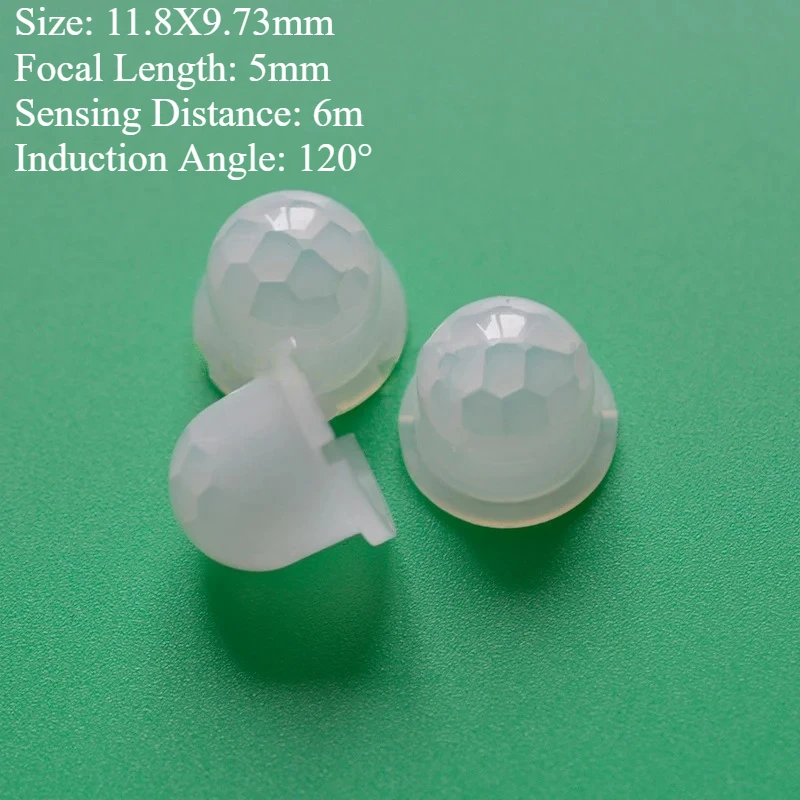 

3pcs/5pcs/10pcs 11.8x9.73mm Fresnel Lens Infrared Induction 120 ° Induction Angle 6M Distance PIR Lens High Sensitivity