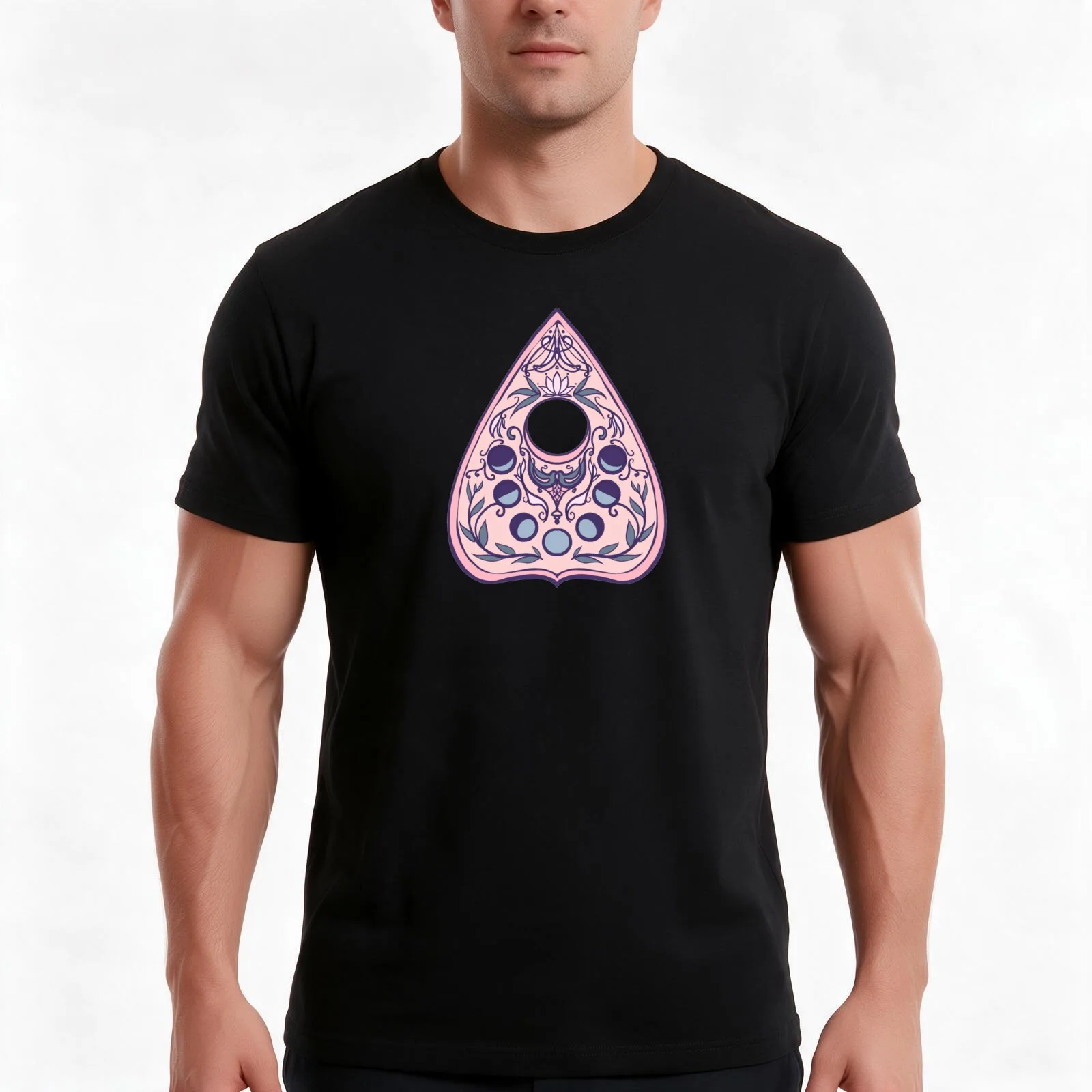 Pink Planchette T-Shirt Summer Casual Cotton Tee Oversized Streetwear Tops Vintage Graphic Print Loose Fit Short Sleeve