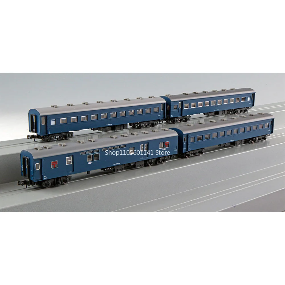 KATO N Scale 1/160 Train Model Passenger Car 10-034-1 Model Railway Old Passenger Car Blue 4-section Pack Adult Toy
