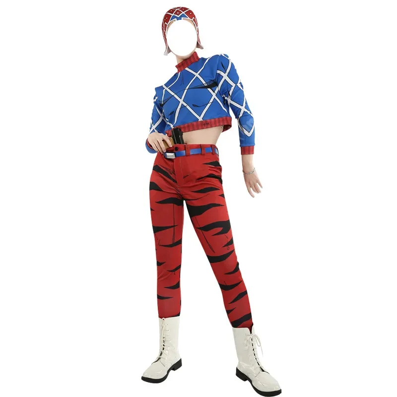 JOJO Bizarre Adventure Cosplay Costume Guido Mista Golden Wind Anime Costumes Cotton Highneck Knitted Sweater Tops Top Cosplay