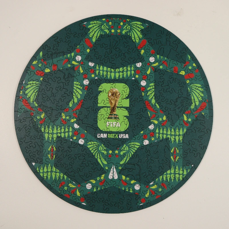 

Горячая распродажа: высококачественный деревянный пазл к Чемпионату мира по футболу FIFA 2026, 11,8*11,8 дюймов, сувенир из Мексики, подарки для футбольных фанатов