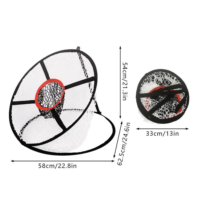 1Pc Golf Chipping Net Foldable Golf Practice Net with Target for Indoor Outdoor Swing Training Backyard Skills Game