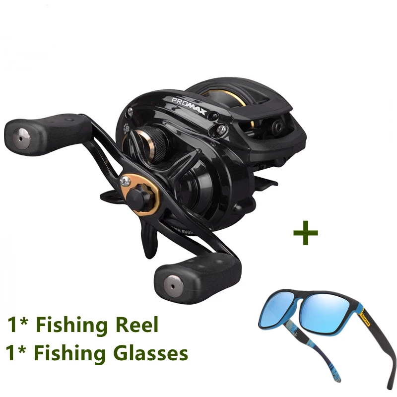 Imagem -05 - Original Pro Max3 Baitcasting Fishing Reel Direita e Esquerda Mão Isca Fundição Drum Trolling Novo 8bb 7.1:1 207g