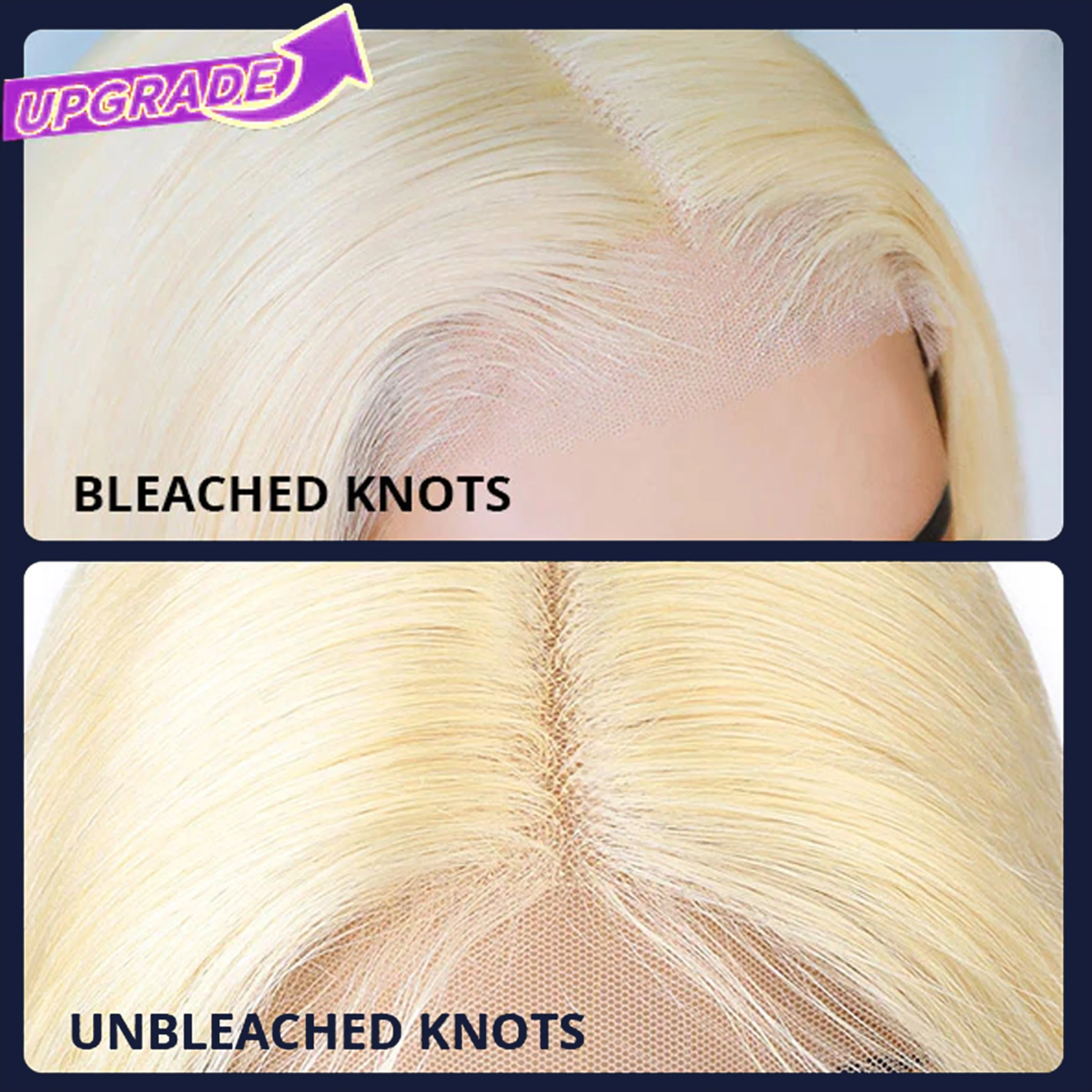 Brazilian Honey Blonde Lace Frontal Peruca para Mulheres, Peruca Curta Direta Bob, Perucas de Cabelo Humano Transparente, HD, 13x4, 613