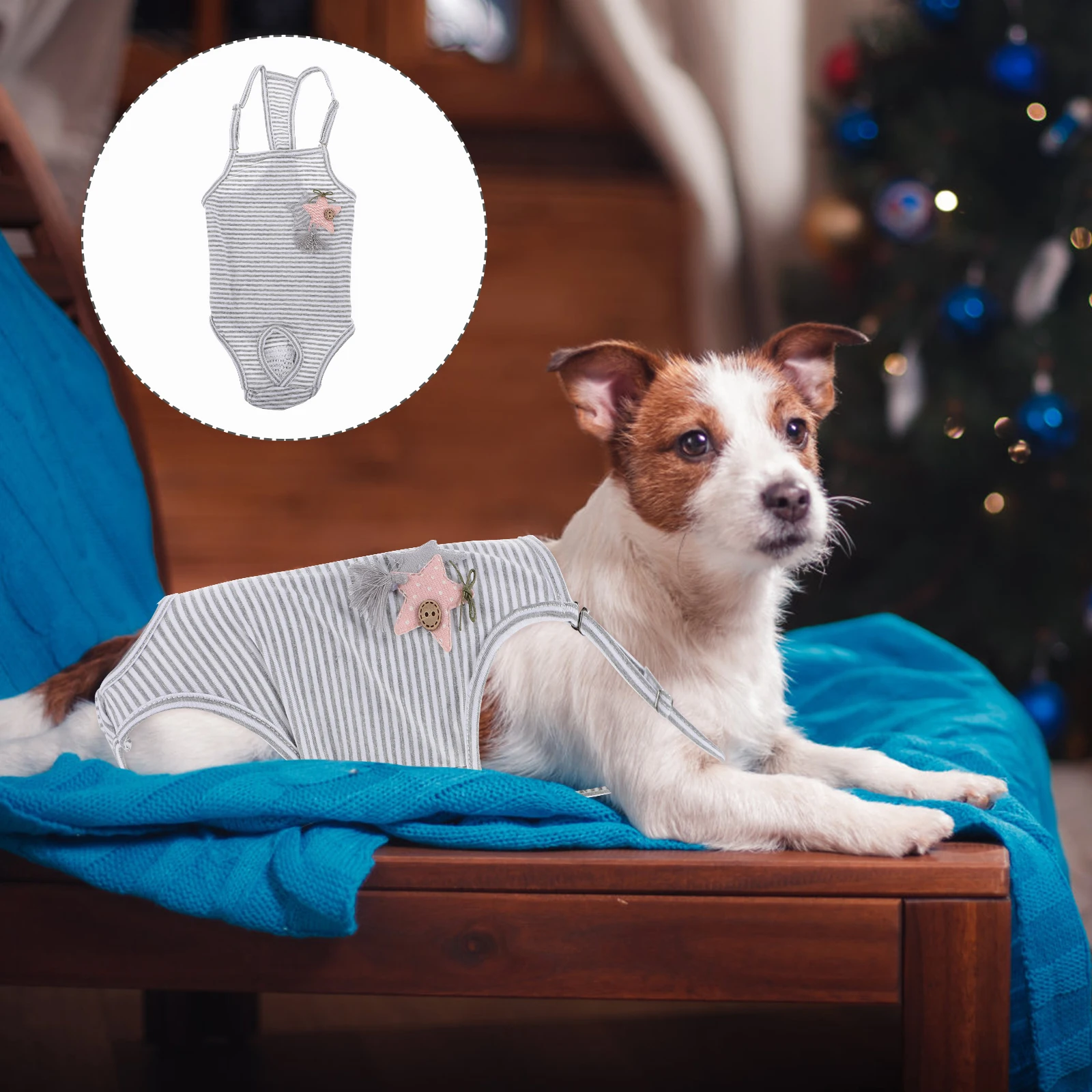 

Pet Physiological Pants Diaper with Suspender Female Dog in Heat Diapers Puppy Straps Clothes Fabric Reusable Sanitary