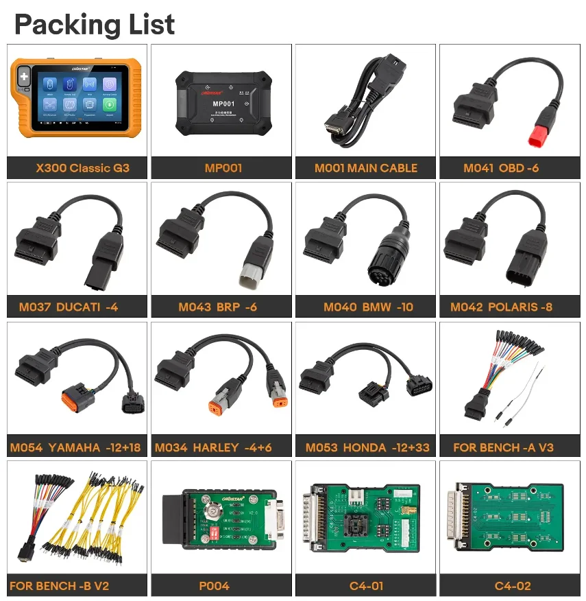 Original OBDSTAR X300 Classic G3 Full Version Support Immo ECU Flasher Key Programming For Car HD E-Car Moto Key Master G3