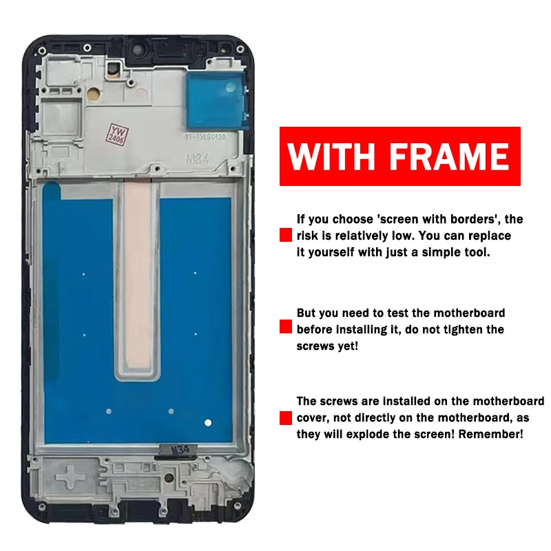 M346 Display Screen For Samsung M34 5G LCD M346B M346B/DS M346B1 M346B1/DS Screen Touch Digitizer Assembly