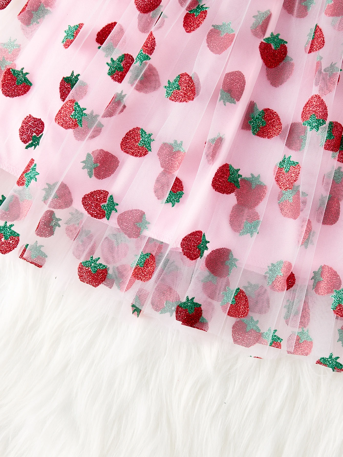 Pink Cute Strawberry Lace Midi Skirt, Princess Pink Lace Dress, Girl’s Lace Midi Skirt 3 Pink Cute Strawberry Lace Midi Skirt, Princess Pink Lace Dress, Girl’s Lace Midi Skirt 3