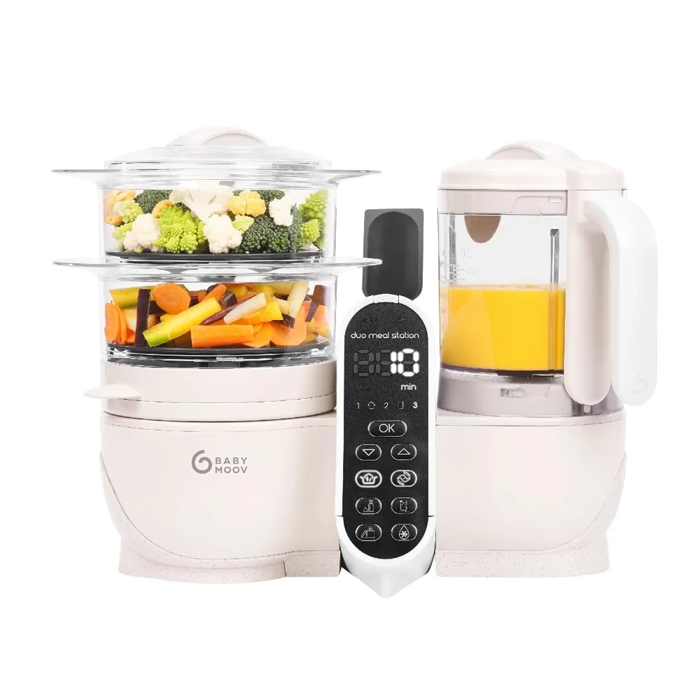 

Duo Meal Station 6 в 1: многоскоростная пароварка для приготовления детского питания и блендер для пюре, комбайн для детского питания, который согревает и разморозить (Nutr