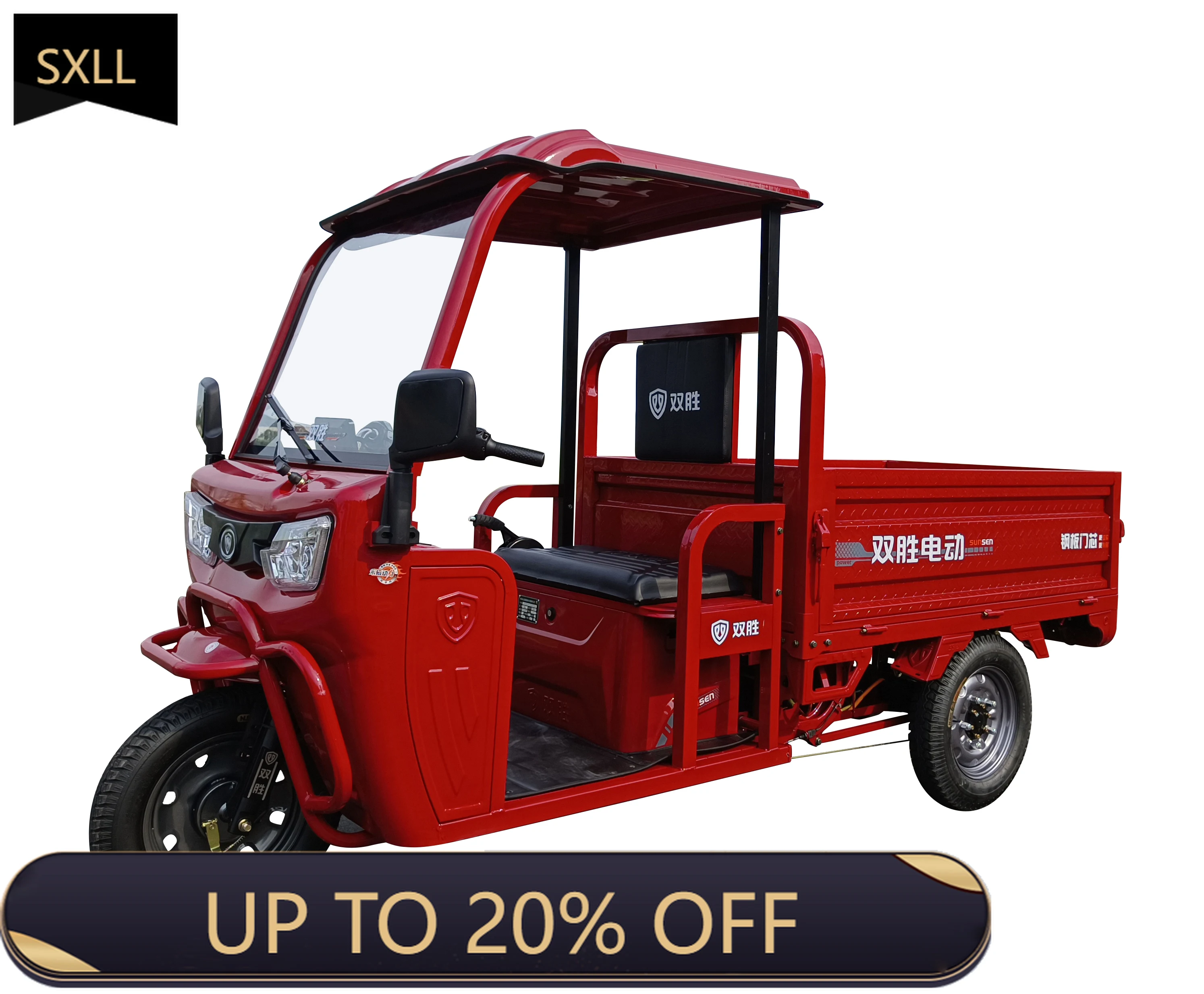 

SXLL Factory Electric Tricycle 3 Wheels Electric Motorcycle Light Emitting Diode Display Mobile Scooter 3 Wheels Electric Cargo