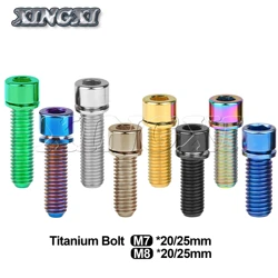 Xingxi Titanium Bolt M7/ M8 X 20 25mm Allen Key Head Screw with Washer for Motorcycle Bike Screw Accessories