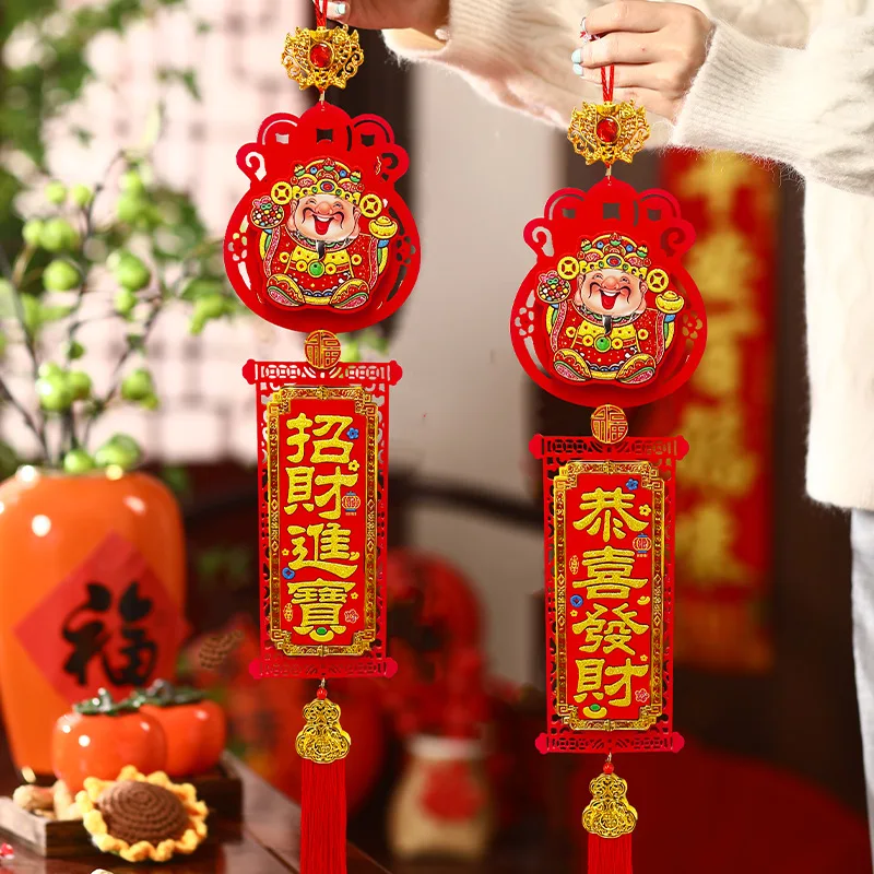 

2026 Chinese Spring Festival Lucky Decor The Year of Hores Door Hanging Pendants Chinese New Year Home Party Supplies