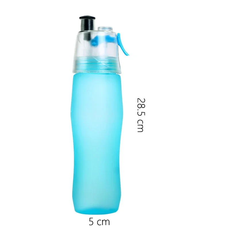 740ML Scrub Sports Water Bottle Portable Plastic Spray Bottle Leakproof Travel Cup Candy Color Yoga Camping Drinking Tools