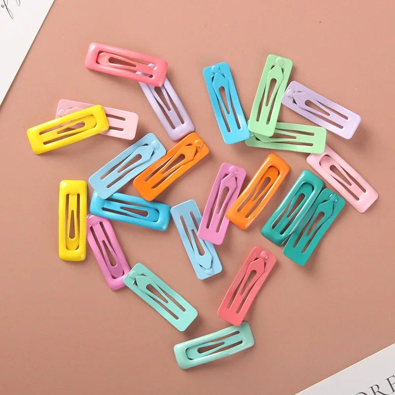 10Pcs/Set Kids Colorful Dopamine Hairgrips For Girl Water Drops Bangs Clip Hairpins Baby Broken Hair BB Clips Headwear Wholesale