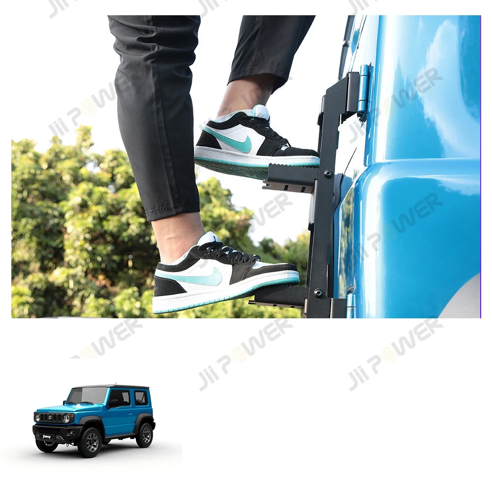 

JP16 ODM New Style Modified Parts Back Rear Door Ladder Carbon Steel Folding Tail Ladder ForJimny 2019-2023
