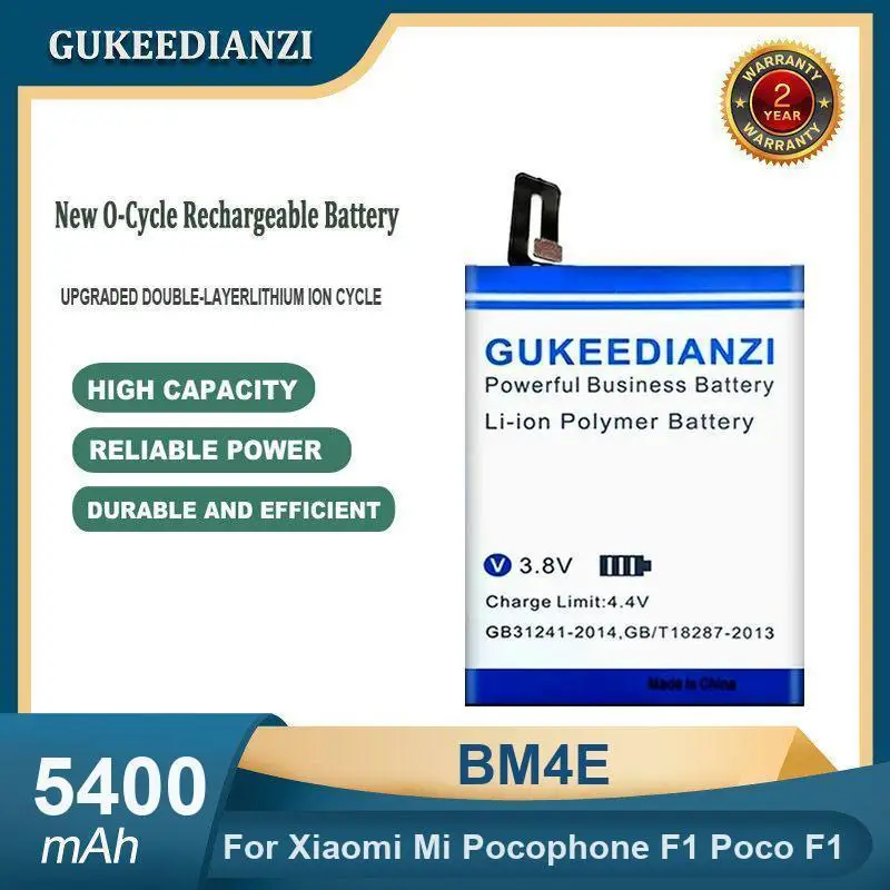 

Battery For Xiaomi Mi Pocophone Poco F1 F2 Pro F4 5G For Redmi K30 K40S Pro Play C40 BM4E BM4Q BN39 BN66 BP49 High Capacity