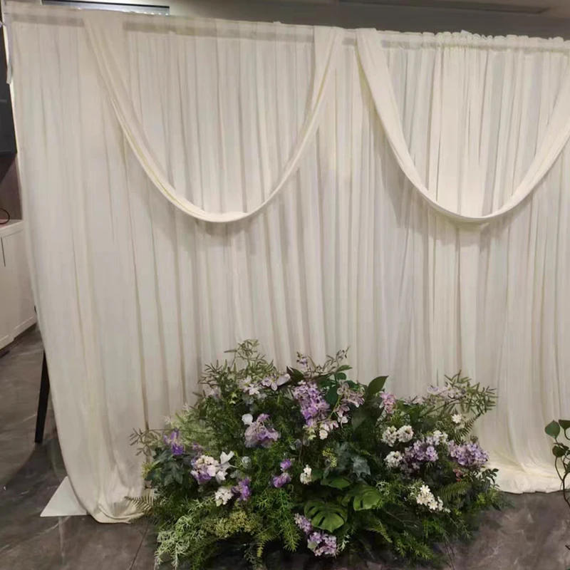 

Многоцветная эластичная ткань из молочного шелка для декораций: драпировка для отелей, цветочные стены, свадебные арки, декоративные ткани