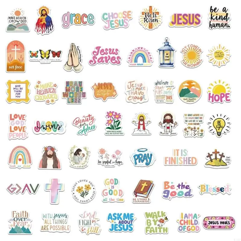 Motivational Scripture Sticker Aesthetic Sticker for Water Bottle Scrapbook Car K1KF