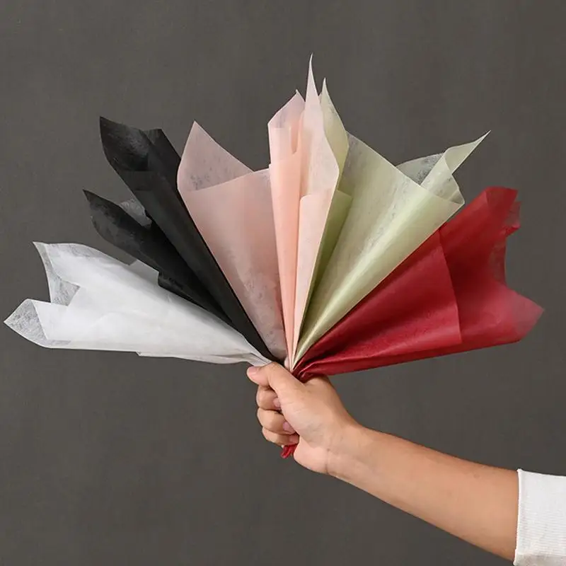 38 Sheets Milk Cotton Floral Wrapping Paper Suitable for Flower Packaging Wedding Decoration Gift Bouquet Wrappers DIY Crafts