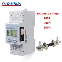 DC Multi-Function Power Analyser LCD Display 0-999999.9kWh Din Energy Meter Charging Pile With Shunt