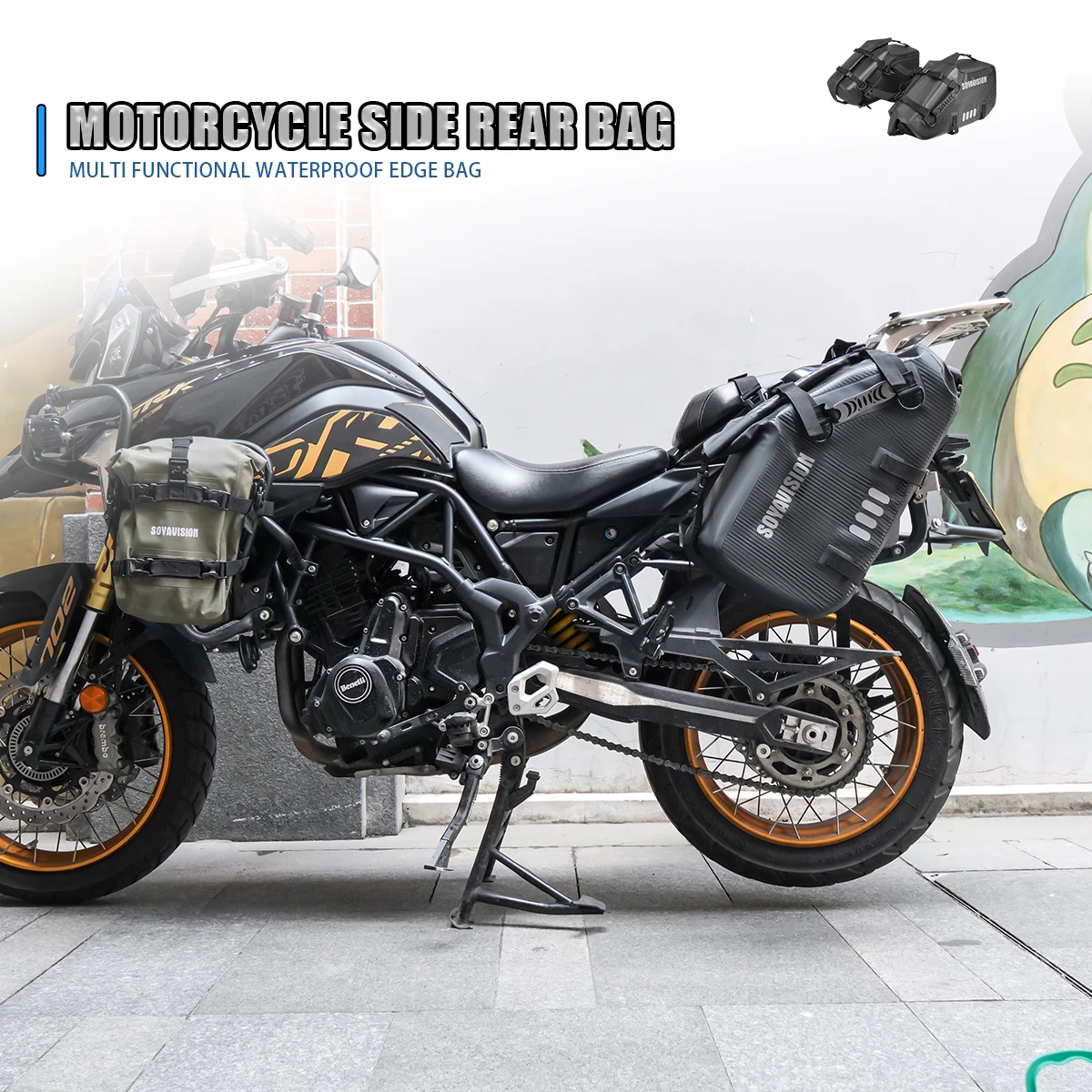 Motorcycle Bag Outdoor PVC Dry Sack Bag Waterproof 28L Shoulder Bag, Diving, Swimming, Hiking Driving Travel Tail Bag Waterproof