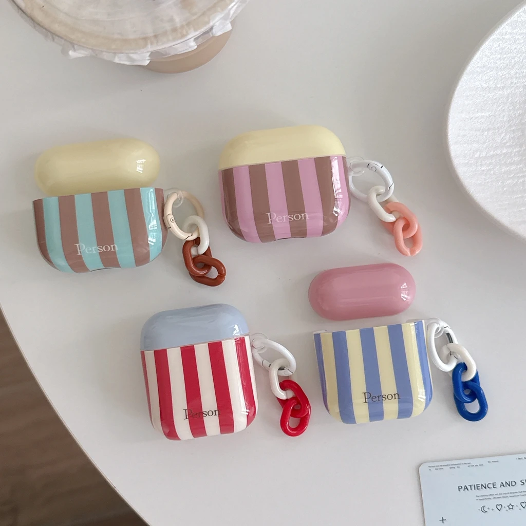 Minimalist Color Block Striped Pattern With Pendant Shockpro