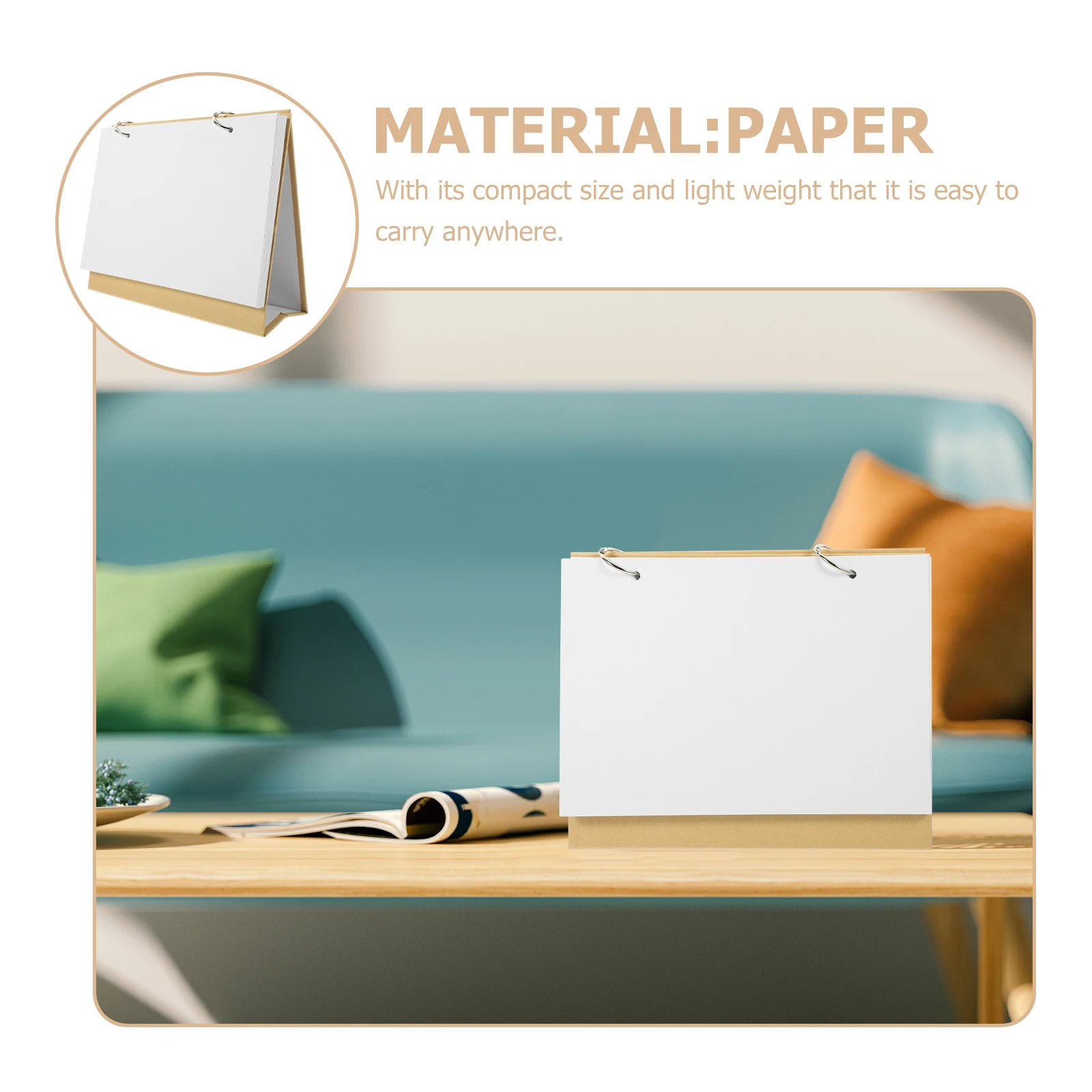 Diy Blank Standing Calendar Desktop Flip Calendar For Home Office School Decor Hand Drawing Planner Tabletop Memo