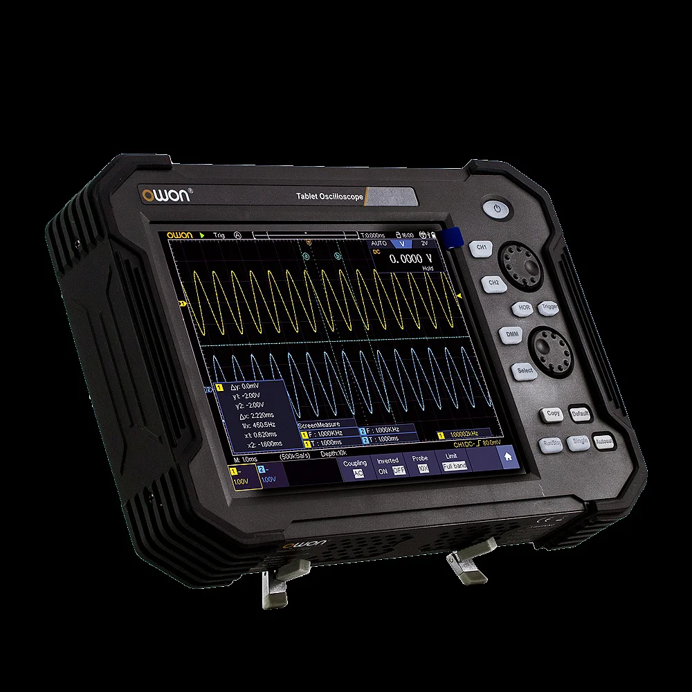 OWON แบบพกพาแท็บเล็ตดิจิตอล Oscilloscope TAO3102 8นิ้ว LCD หน้าจอ USB Storage Oscilloscopes 8 Bits 2ช่อง100MHz