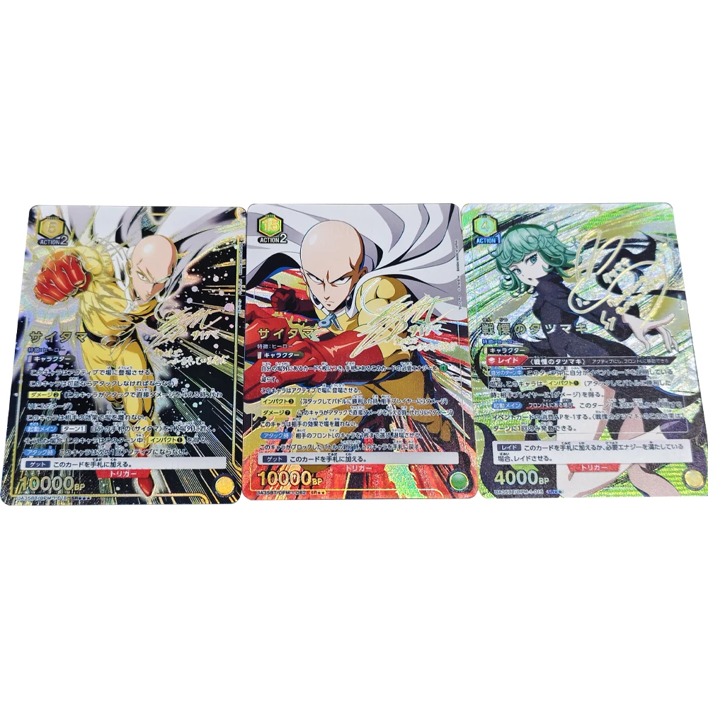 

Anime UNION ARENA Collection Card One Punch-Man Saitama Terrible Tornado Signature Card Textured Refractive Color Flashing Gift