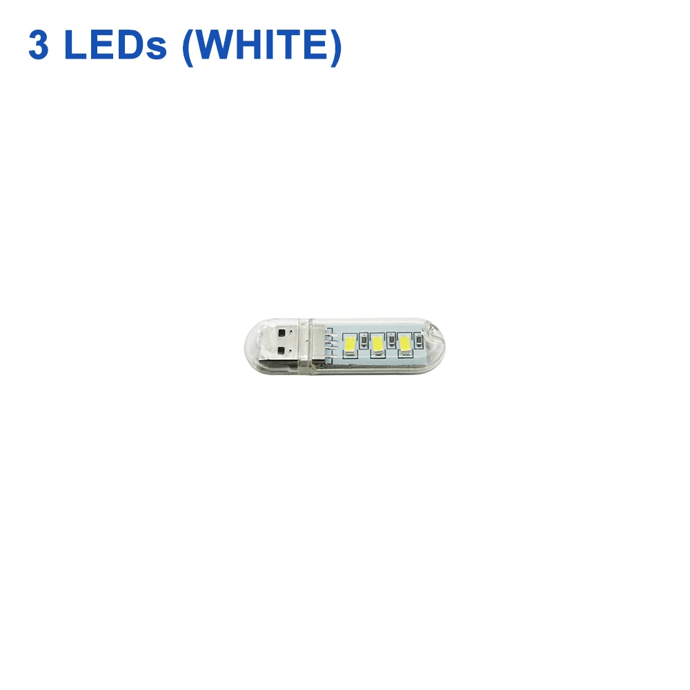Mini USB LED Night Light, 3-24 LEDs