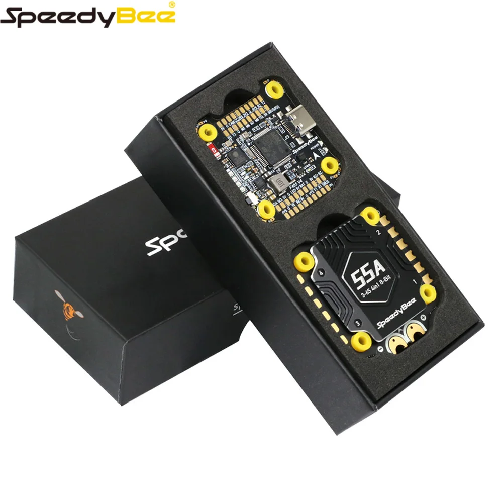 Speedybee F405 V4 BetaFlight/ INAV Flight Controller & BLS 55A 30*30 4-in-1 3-6S ESC Stack For 5-8 inch Apex Mark4 Drone Frame